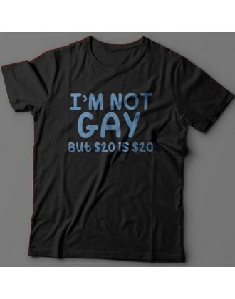 Прикольная футболка с надписью "I'm not gay..." ("Я не гей")